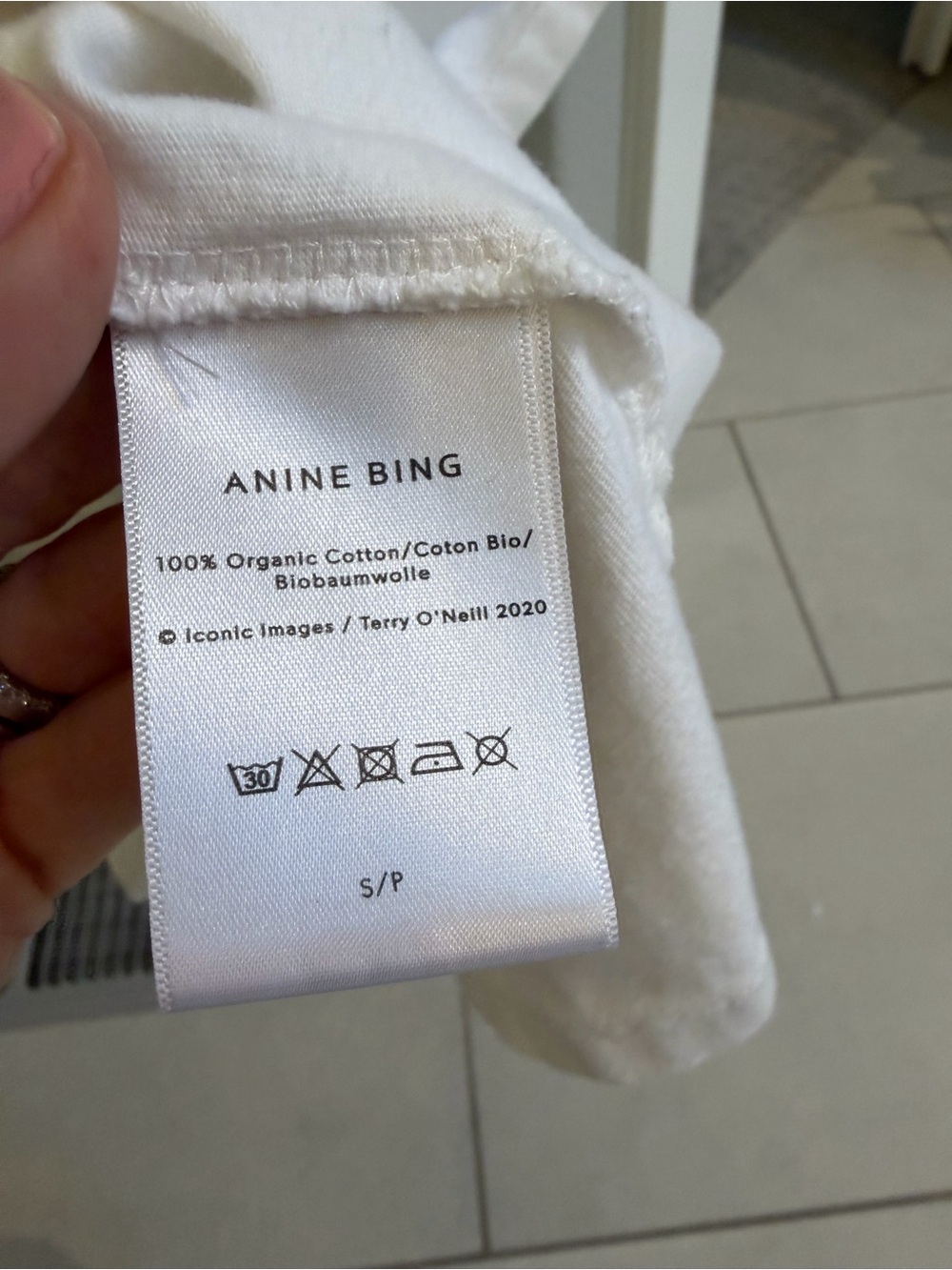 Anine Bing O'Neill White Graphic Portrait Tee - Picture 2 of 2